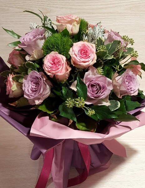 Bouquet rose rosa e lilla - PICCOLO