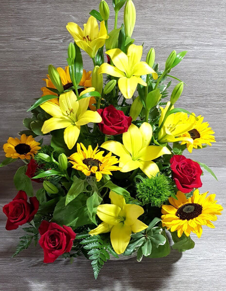 Composizione floreale allegra e solare - PICCOLA