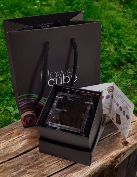 Flowercube Nero cubo 6x6 cm.