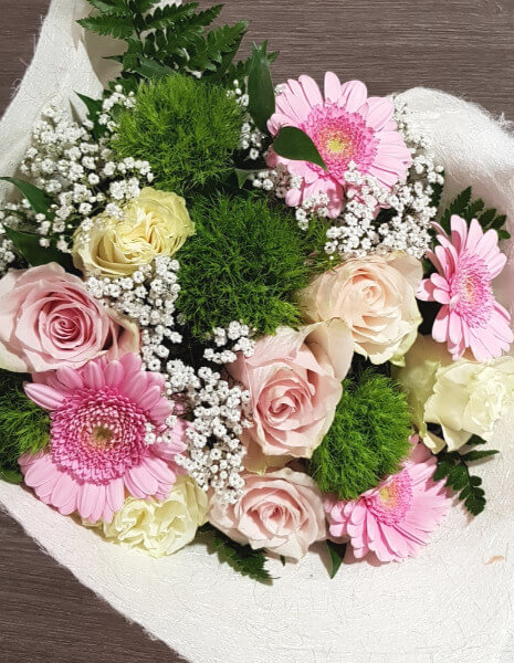 Bouquet fiori rosa per Bimba - PICCOLO